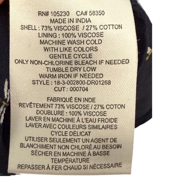 Joie Miraly Dragonfly Print Wrap Midi Dress Navy Blue Medium - Picture 7 of 10